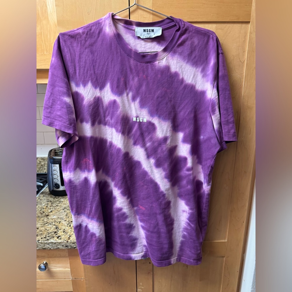 MSGM Purple Tie-Dye T-Shirt